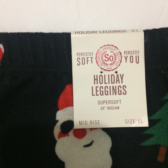 SO Christmas Santa Leggings Pajama Bottoms - Picture 7 of 8